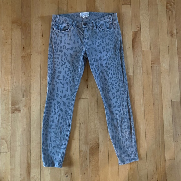 Current/Elliott The Stiletto Gray Leopard Jeans - Picture 5 of 9